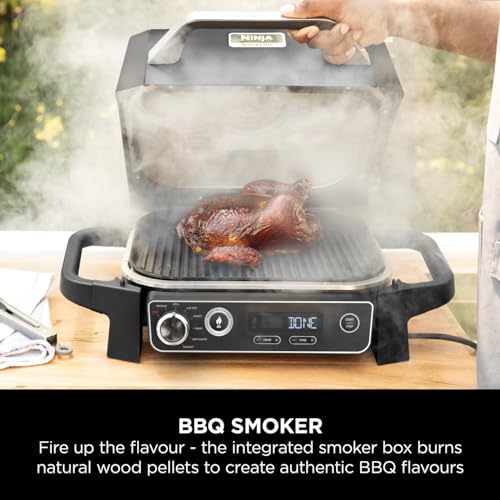 Ninja Woodfire OG701UK Electric BBQ Grill & Smoker - Black
