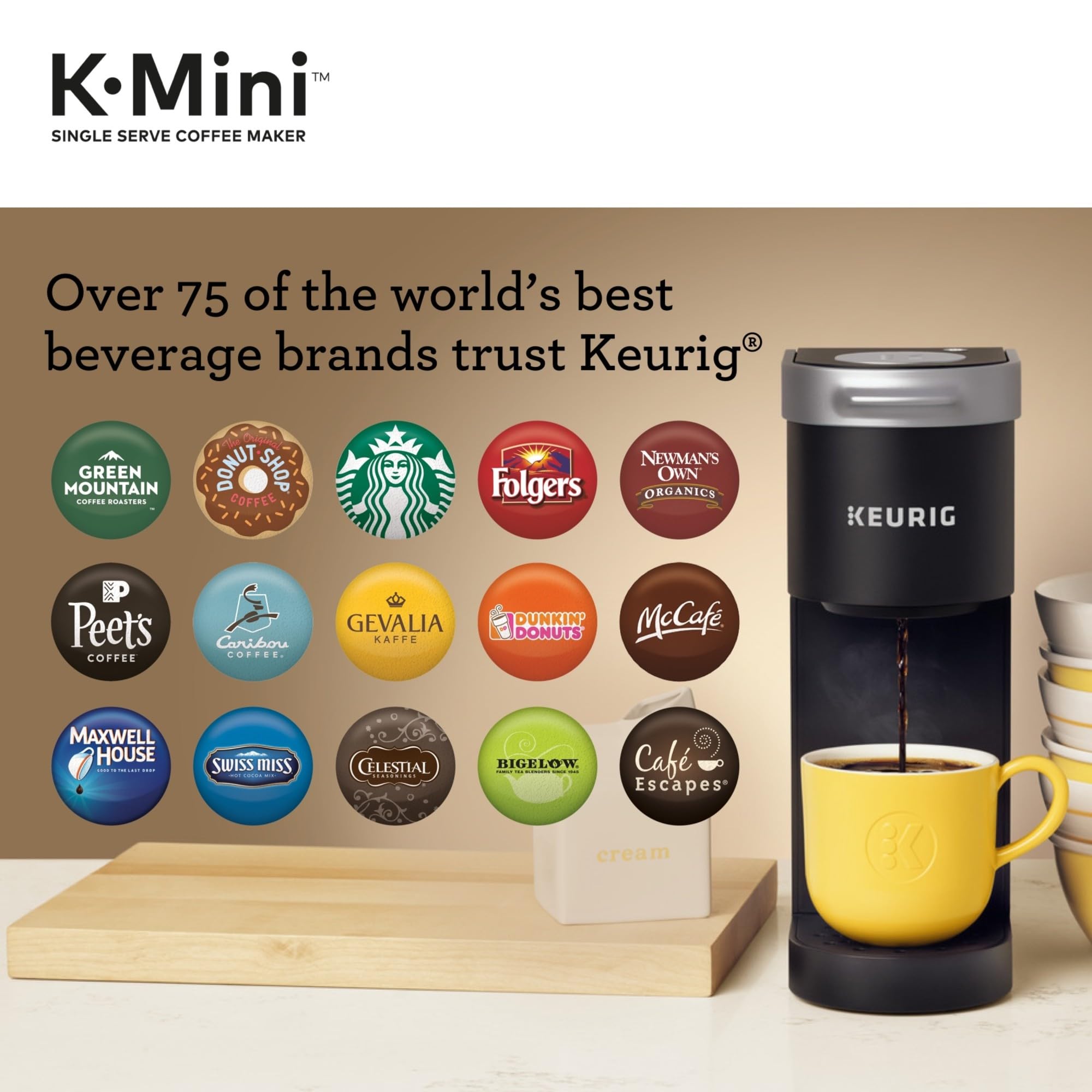 Keurig K-Mini Single Serve K-Cup Pod Coffee Maker, 6 to 12oz Brew size