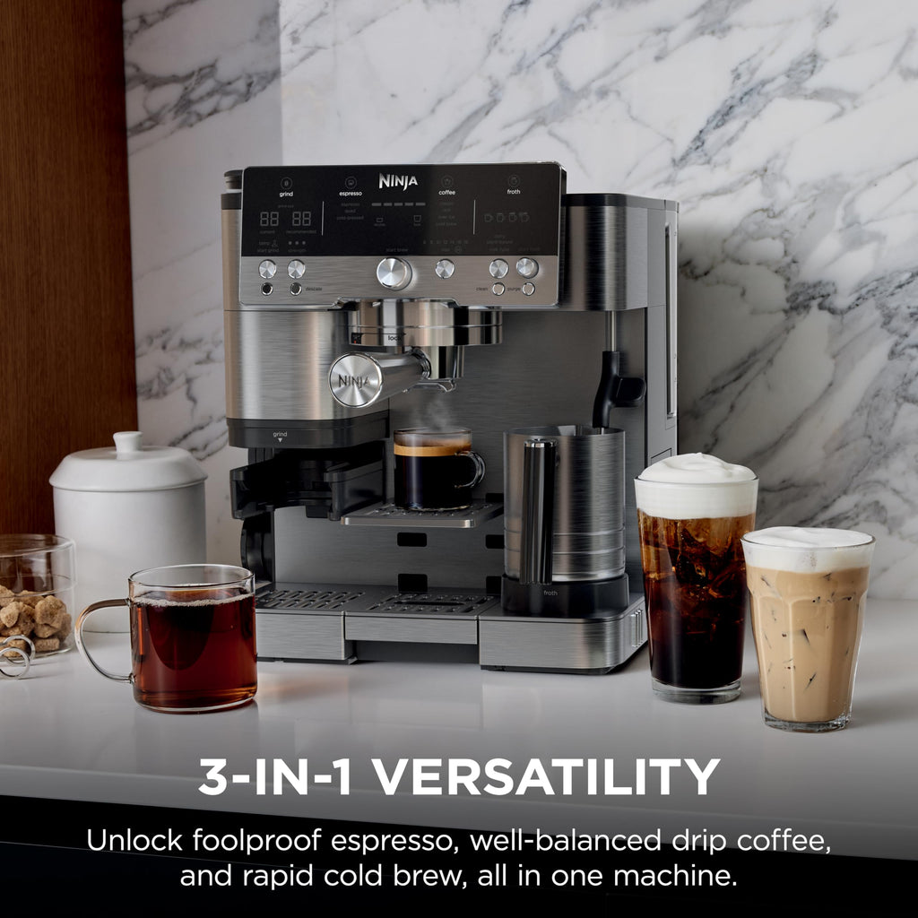 Ninja Luxe Café Premier 3-in-1 Espresso Machine, Drip Coffee