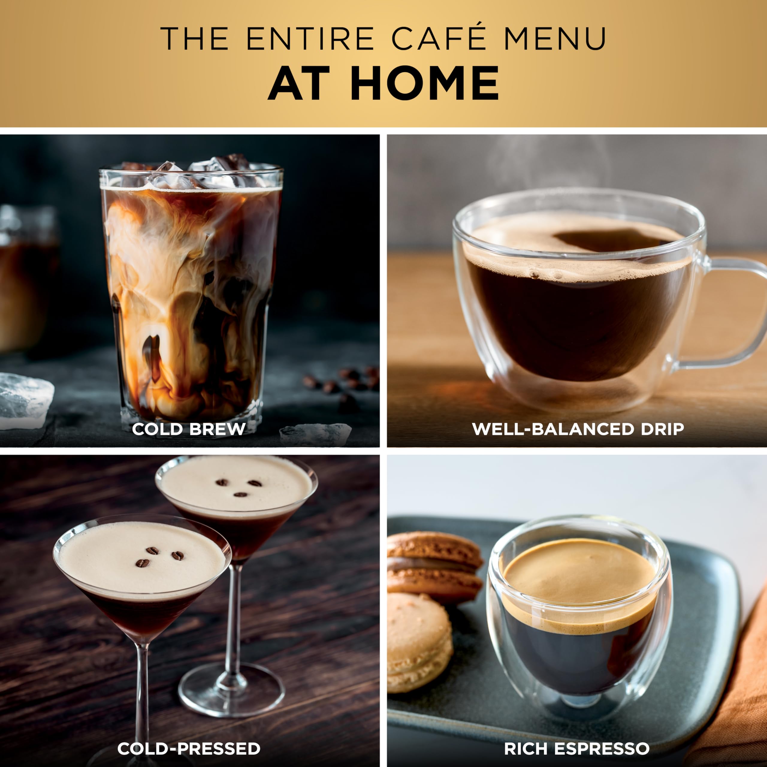 Ninja Luxe Café Premier 3-in-1 Espresso Machine, Drip Coffee