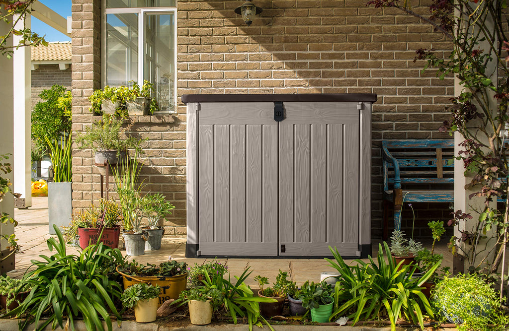 Keter Store It Out Midi Outdoor Plastic Garden Storage Shed - Beige/Brown
