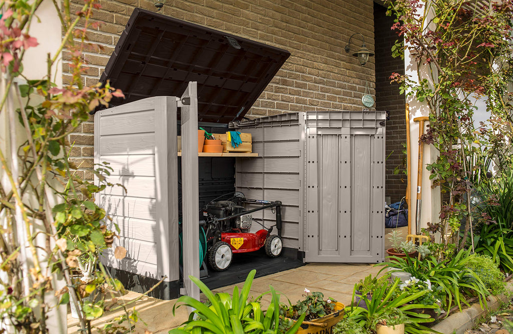 Keter Store It Out Midi Outdoor Plastic Garden Storage Shed - Beige/Brown