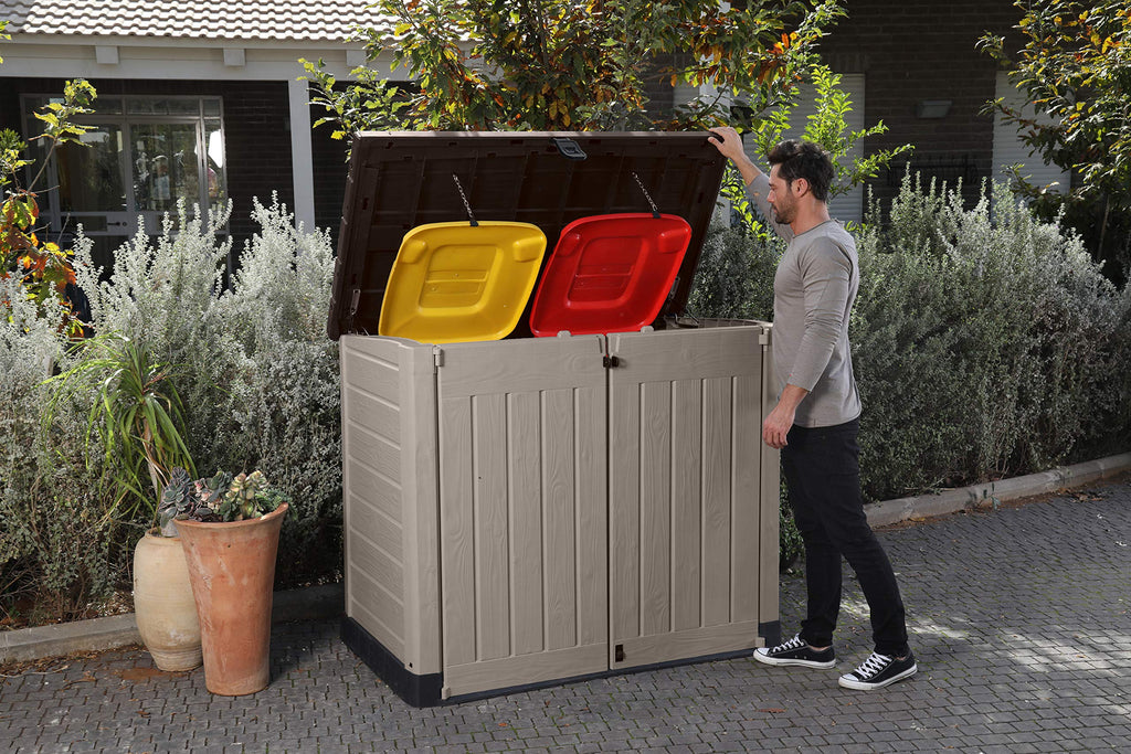 Keter Store It Out Midi Outdoor Plastic Garden Storage Shed - Beige/Brown